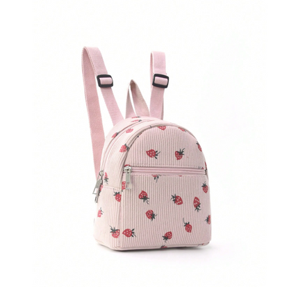 Strawberry Children Backpack - Pink