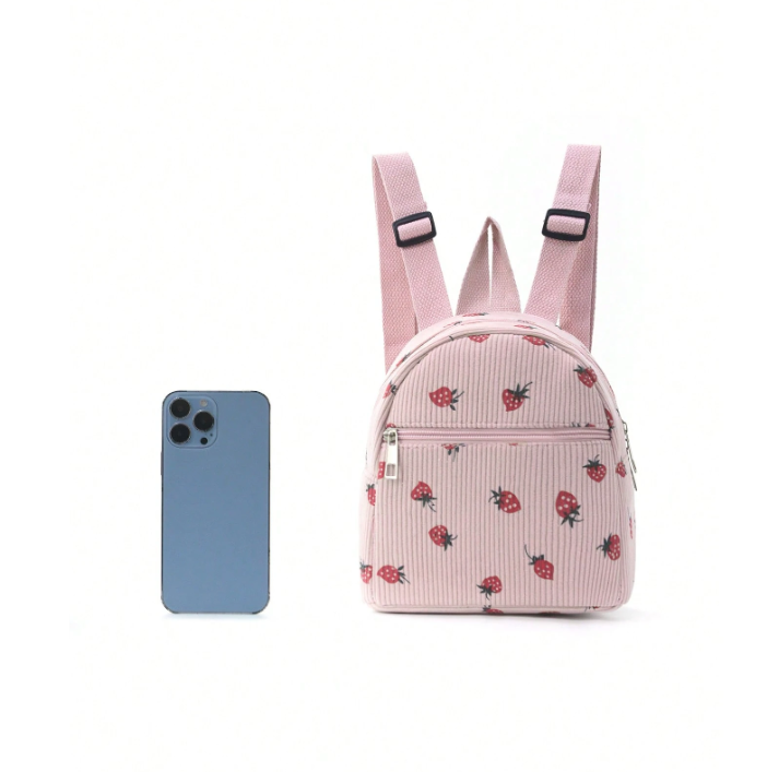 Strawberry Children Backpack - Pink