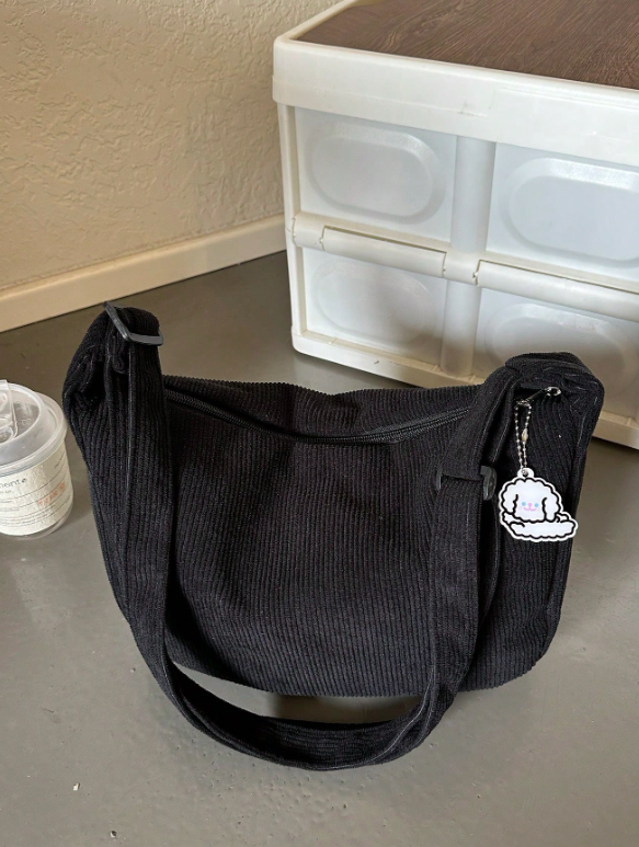 Mini Corduroy Tote - Black