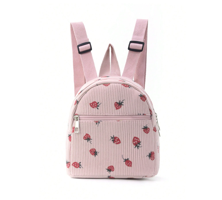 Strawberry Children Backpack - Pink