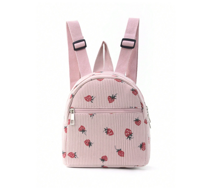 Strawberry Children Backpack - Pink