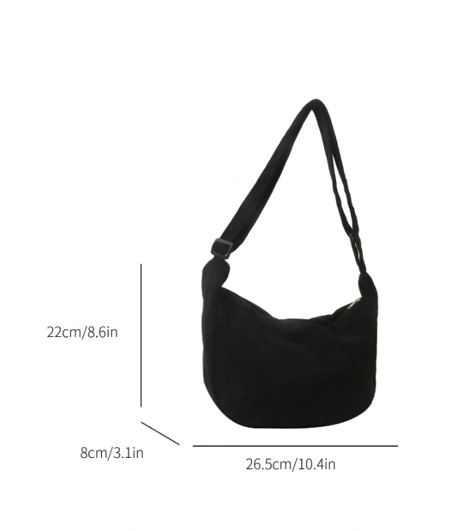 Mini Corduroy Tote - Black