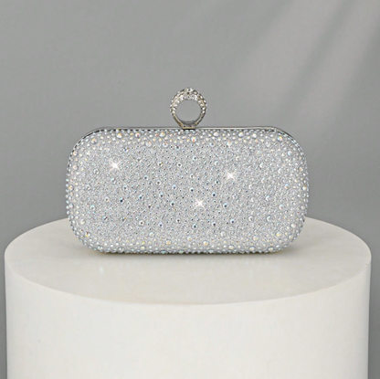 Women's Rhinestone Clutch - Gold/Silver