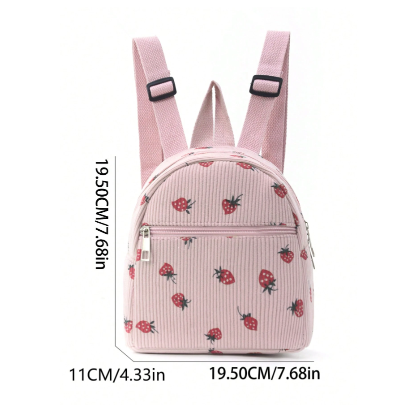 Strawberry Children Backpack - Pink