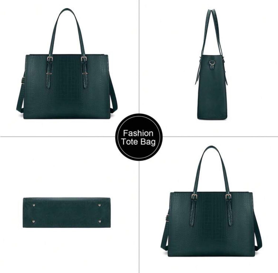 Large Elegant Laptop/Work Bag - Green/Black Animal