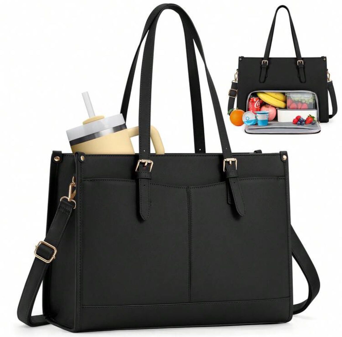 Large Shoulder Bag with Lunch Compartment