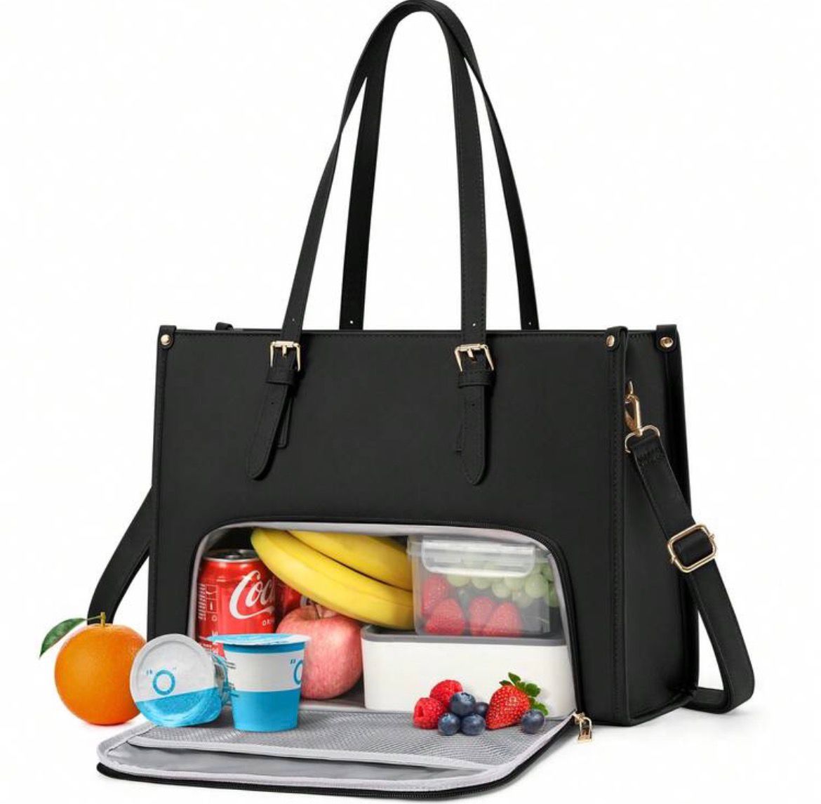 Large Shoulder Bag with Lunch Compartment