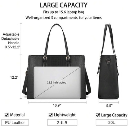 Sleek Laptop/Workbag with Scarf Accent