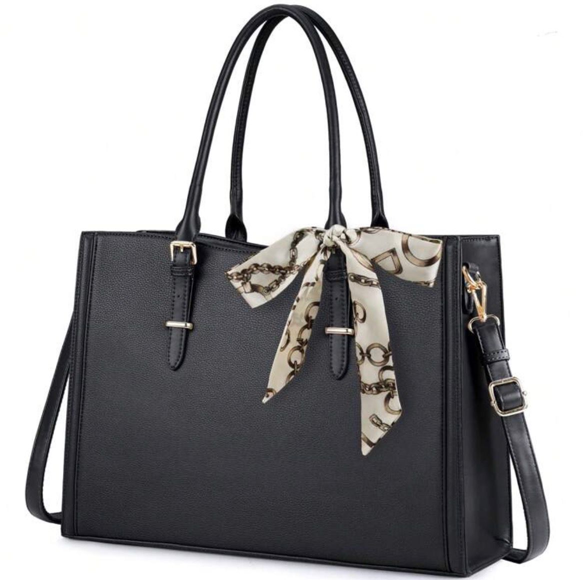 Sleek Laptop/Workbag with Scarf Accent