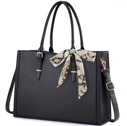 Sleek Laptop/Workbag with Scarf Accent