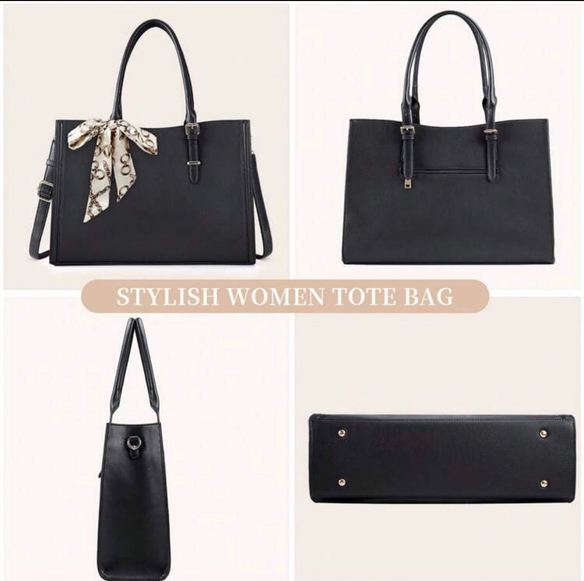 Sleek Laptop/Workbag with Scarf Accent