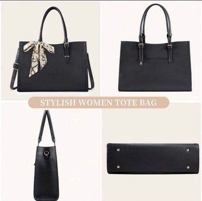 Sleek Laptop/Workbag with Scarf Accent